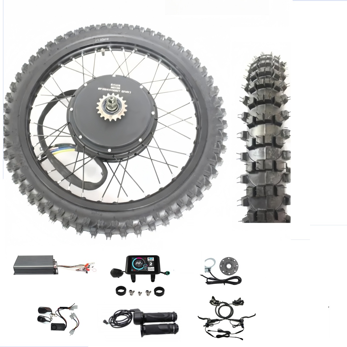 72V 8000W Brushless Hub Motor - Kit di conversione ruota posteriore moto