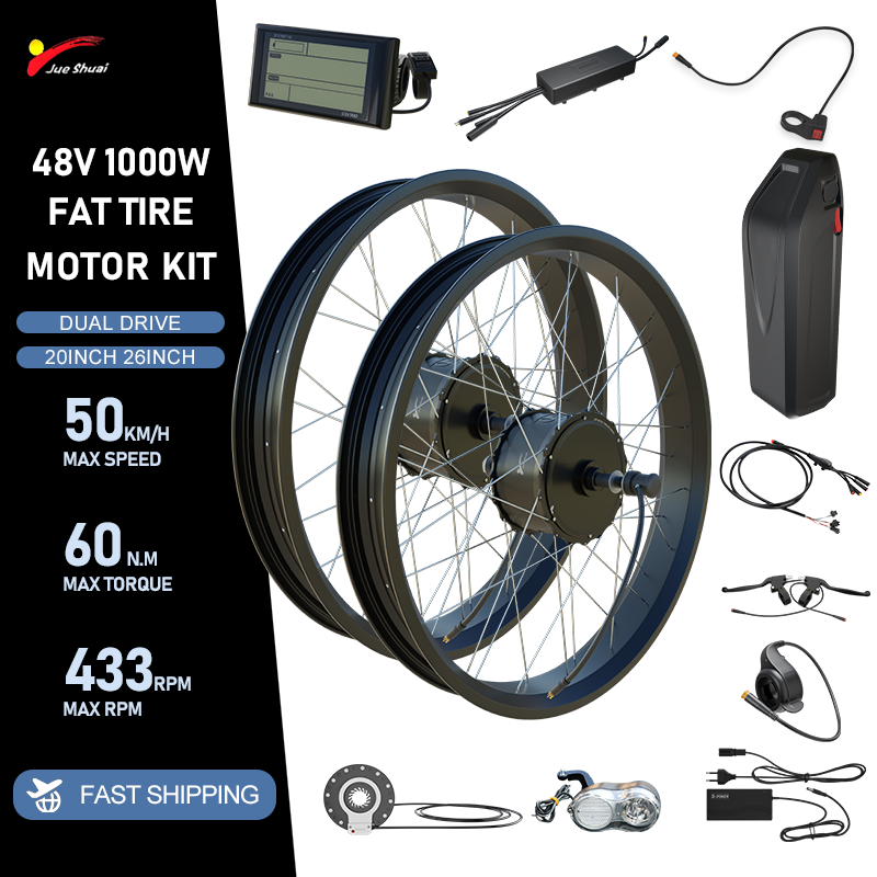 Dual Motor Ebike Kit 2000W - Kit di conversione e-bike 48V 2000W
