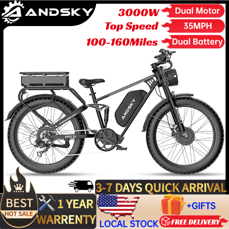 High Torque Brushless Mid Motor Kit - Bici Elettrica ANDSKY Apex50 AWD 3000W