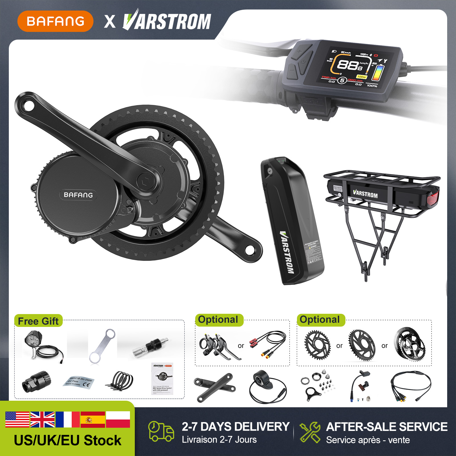 [US Direct] Motore Centrale BA - Side Hung Mid Drive Motor Kit recensione e prezzo