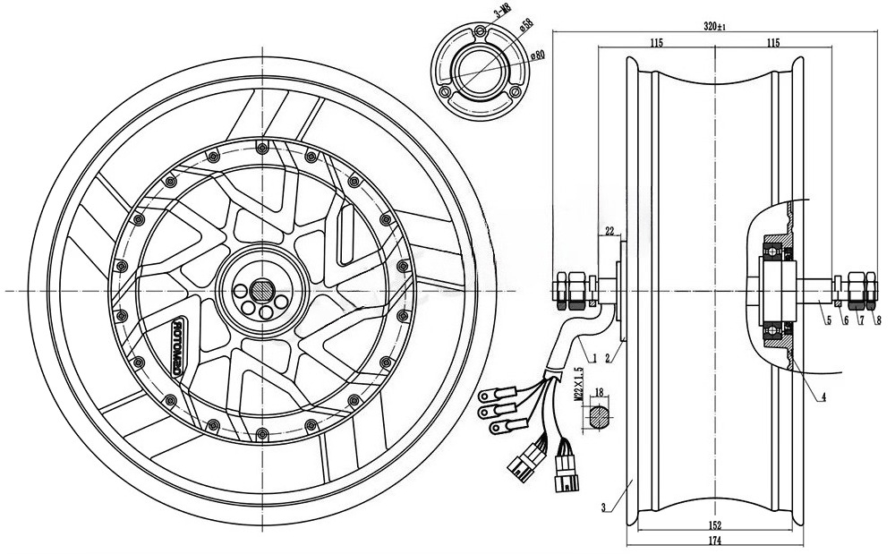 Motore mozzo ruota elettrico b - 12000W Electric Motorcycle Hub Motor recensione e prezzo