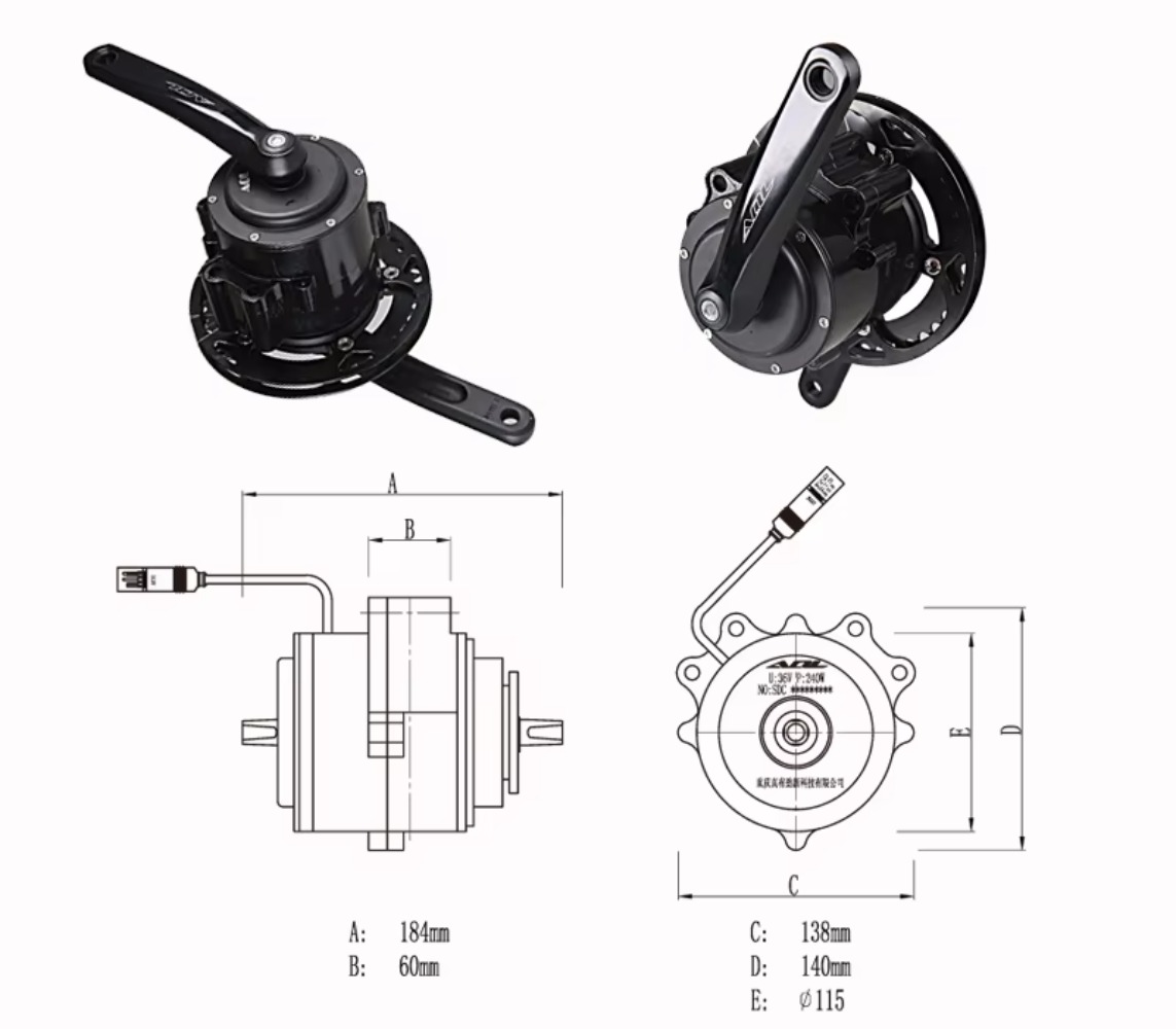 Sensore di coppia E Bike Motor - Torque Sensor Mid Drive Motor Kit recensione e prezzo